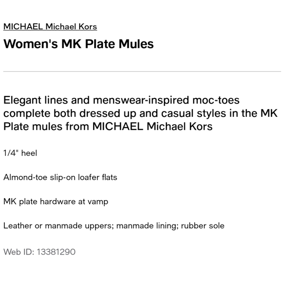 Michael KORS MK Plate Mule With Gold Details Size 6.5 - Picture 7 of 9